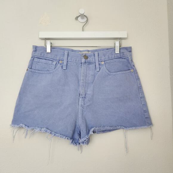 Madewell The Momjean Short High Rise Cutoff Denim Shorts Light Blue 28 - Picture 1 of 8